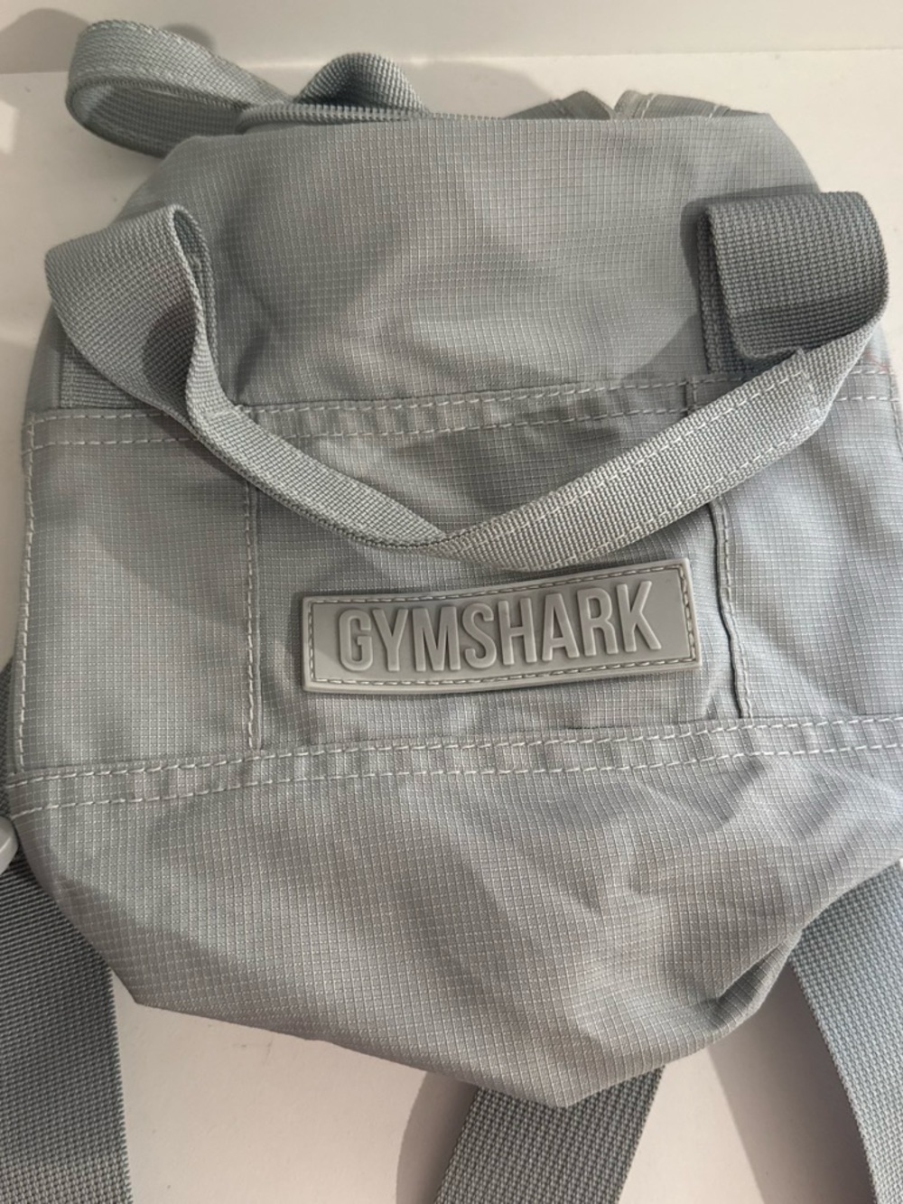 Gymshark Light Gray Mini Backpack Crossbody